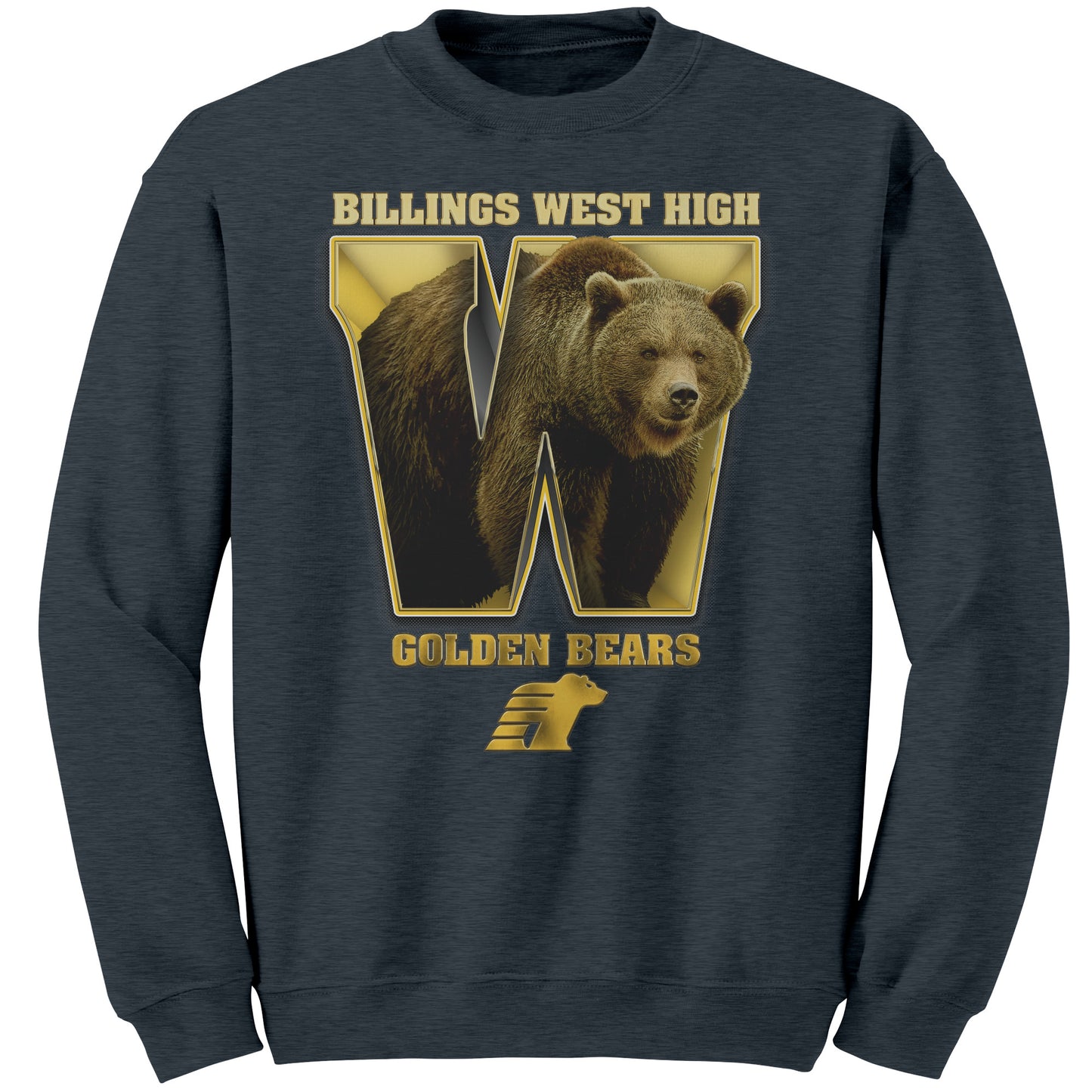 BWHS Crewneck Sweatshirt - Golden Bears Inside