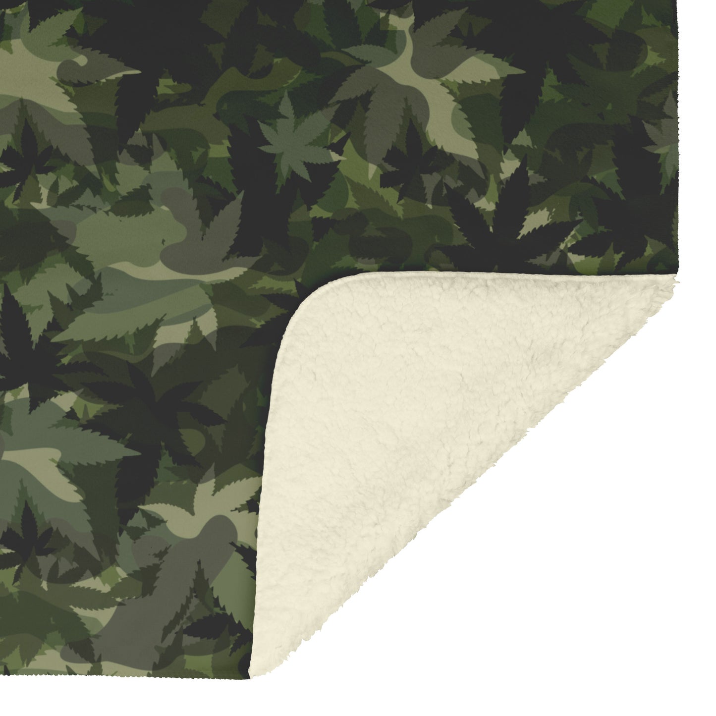 Bud Hunter Cannaflage Sherpa Fleece Blanket