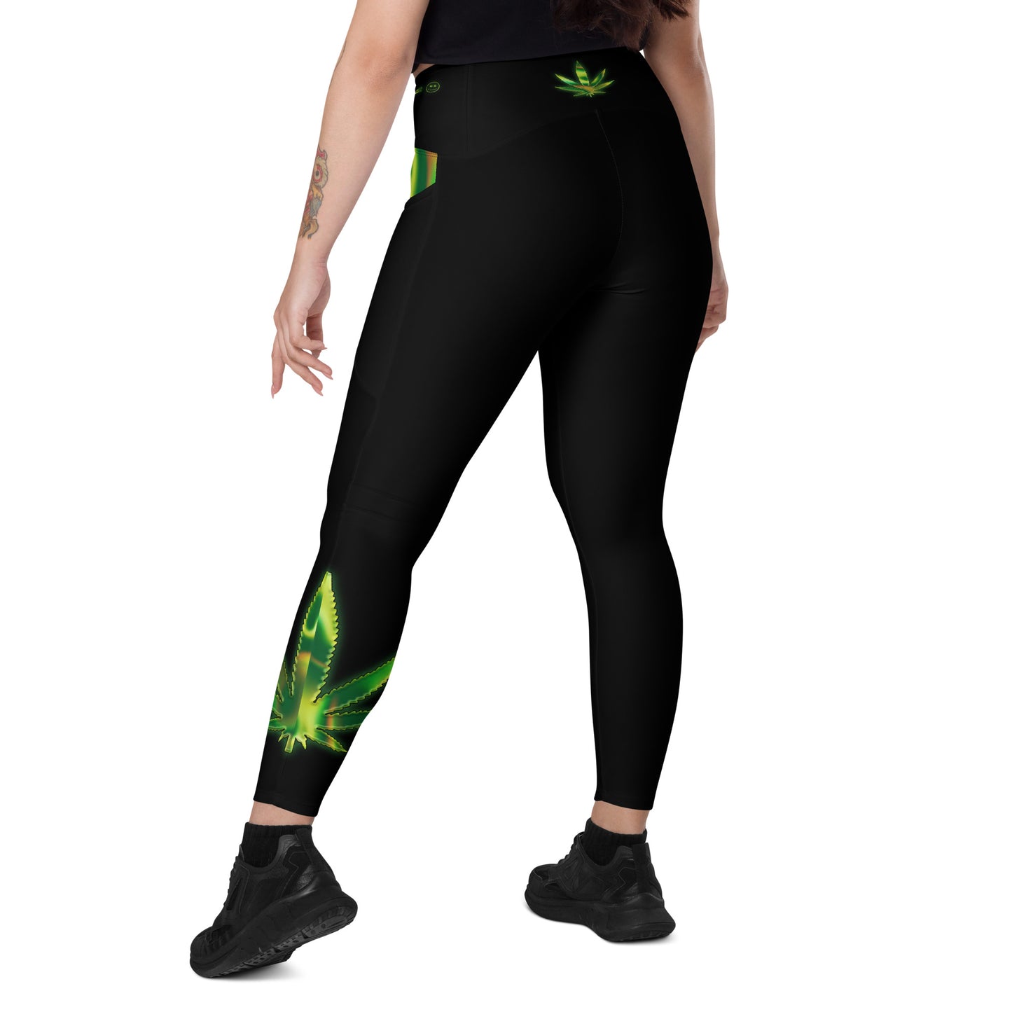 Psychedelic Stamp Leggings with Pockets