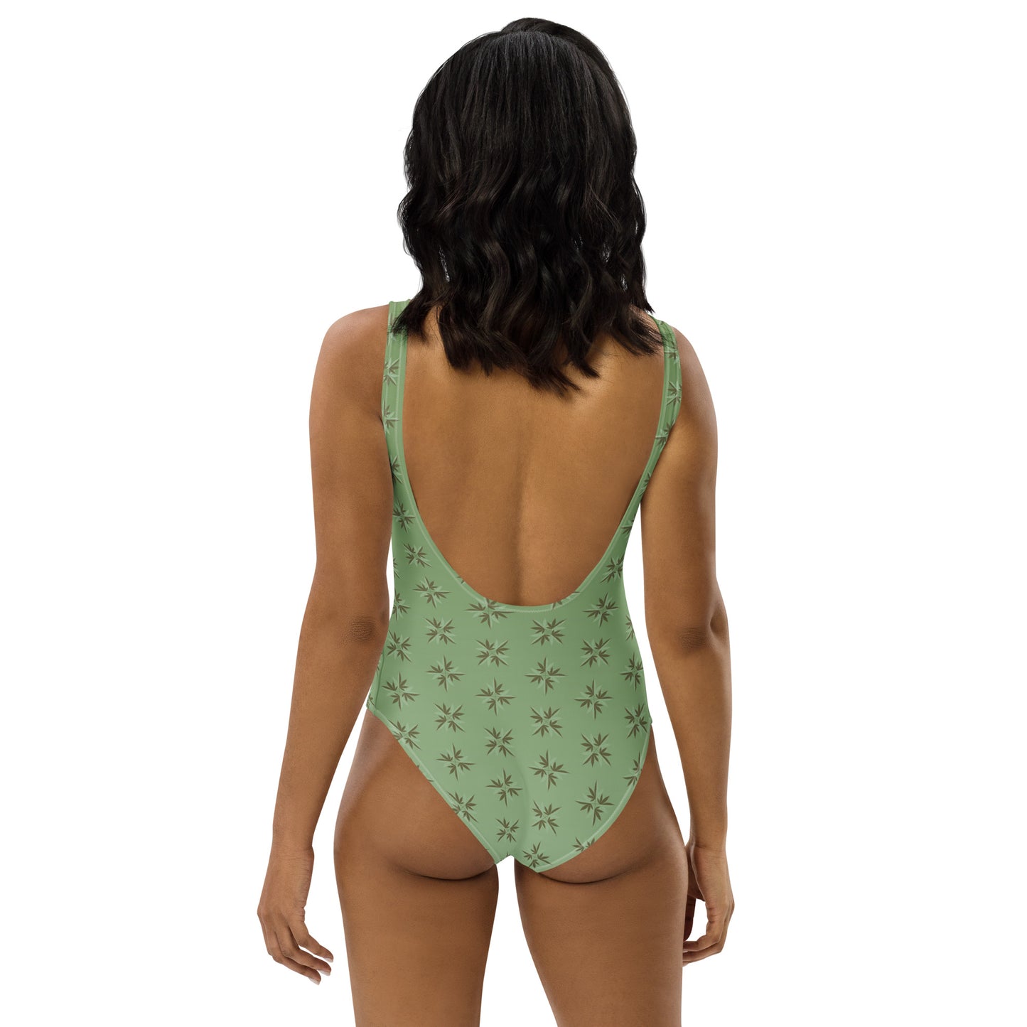 Fading Green Leaves One-Piece Swimsuit