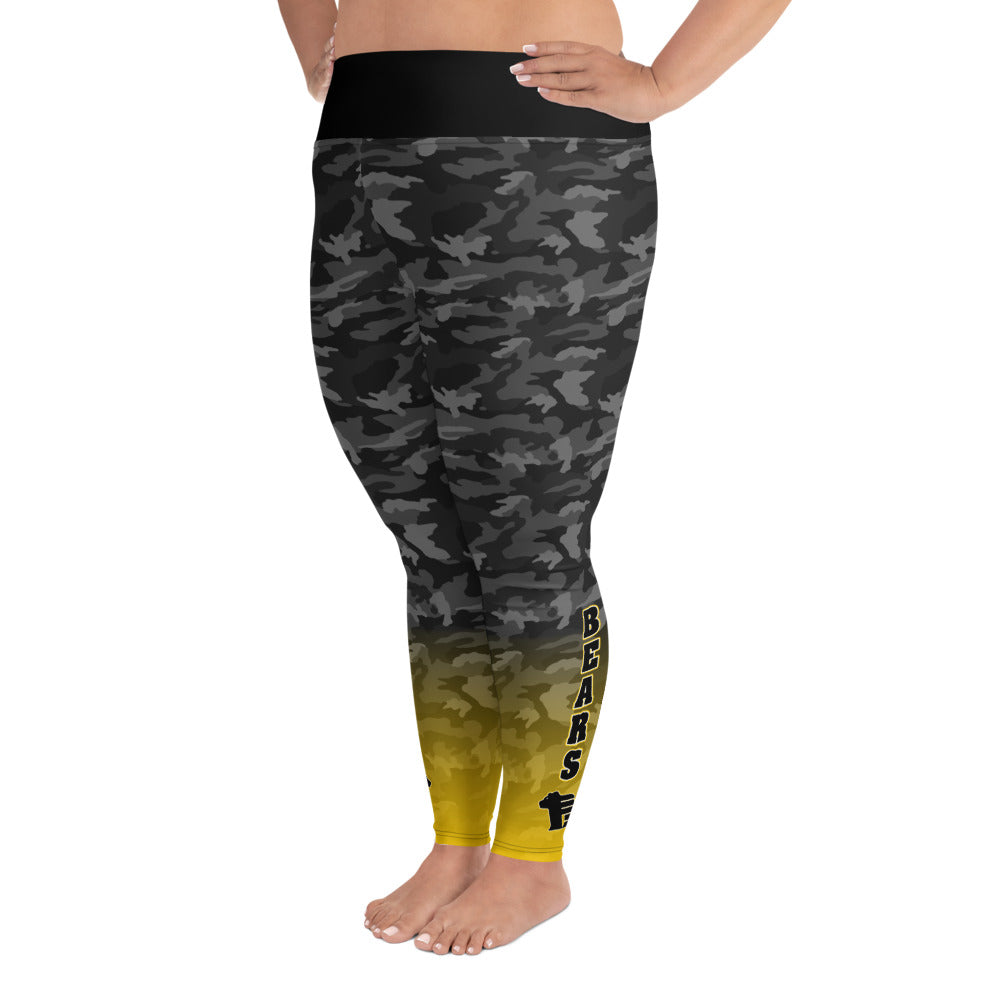 BWHS Plus Size Camo Leggings - Golden Bears