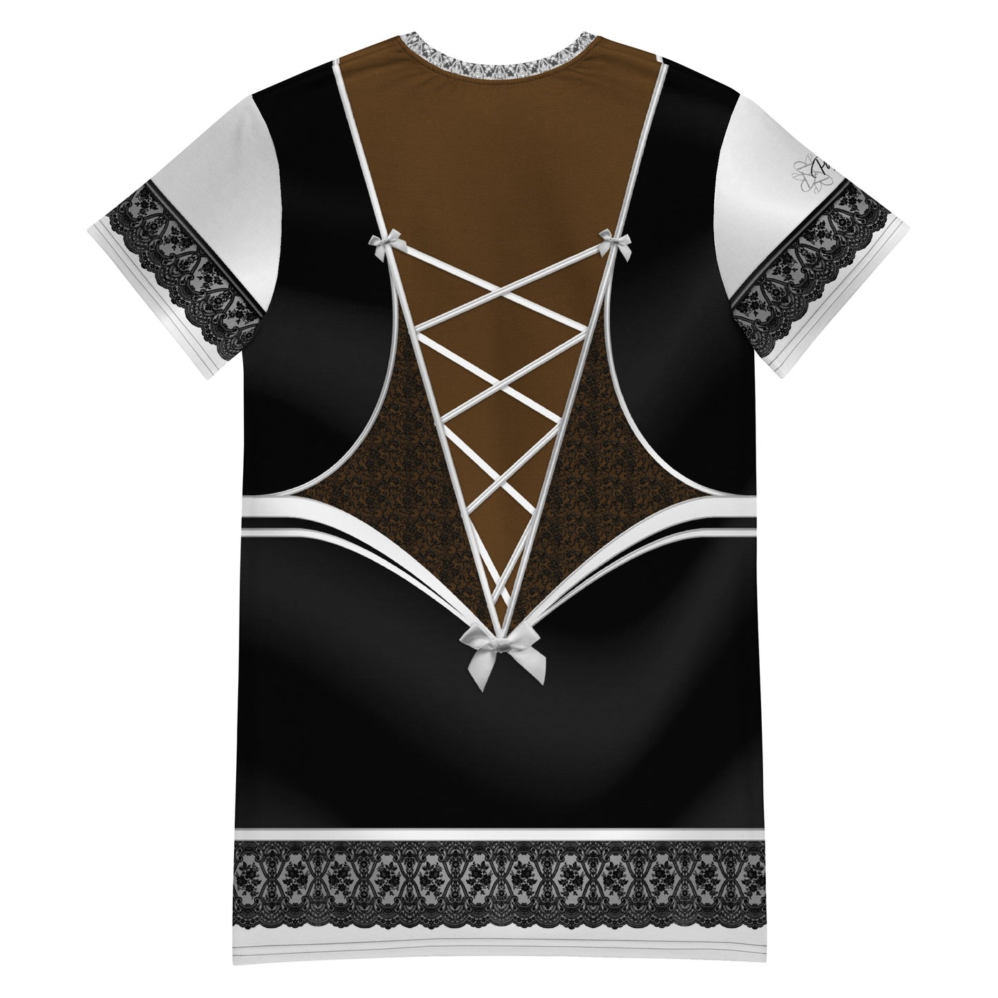 Pajamgeries T-shirt Dress - French Maid - Ebony