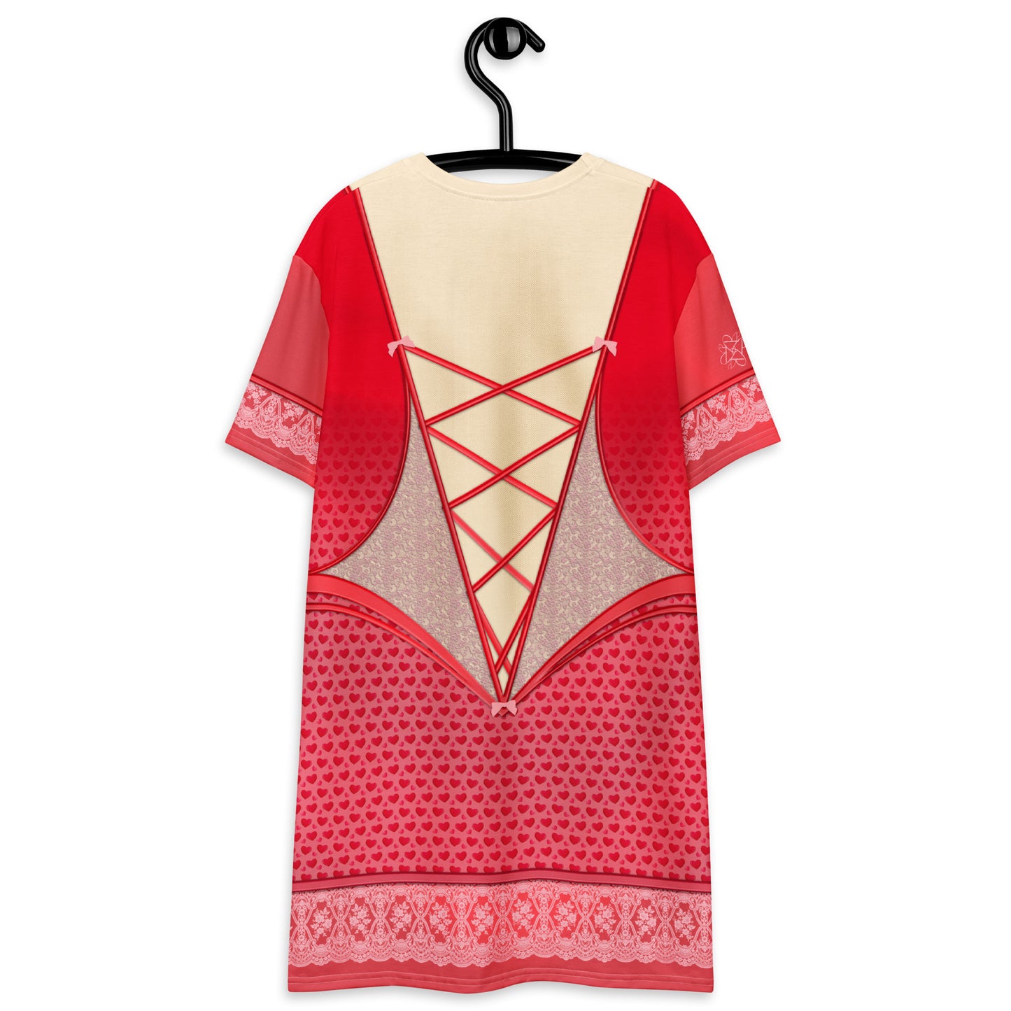 Pajamgeries T-shirt Dress - Valentine's Hearts - Hanami