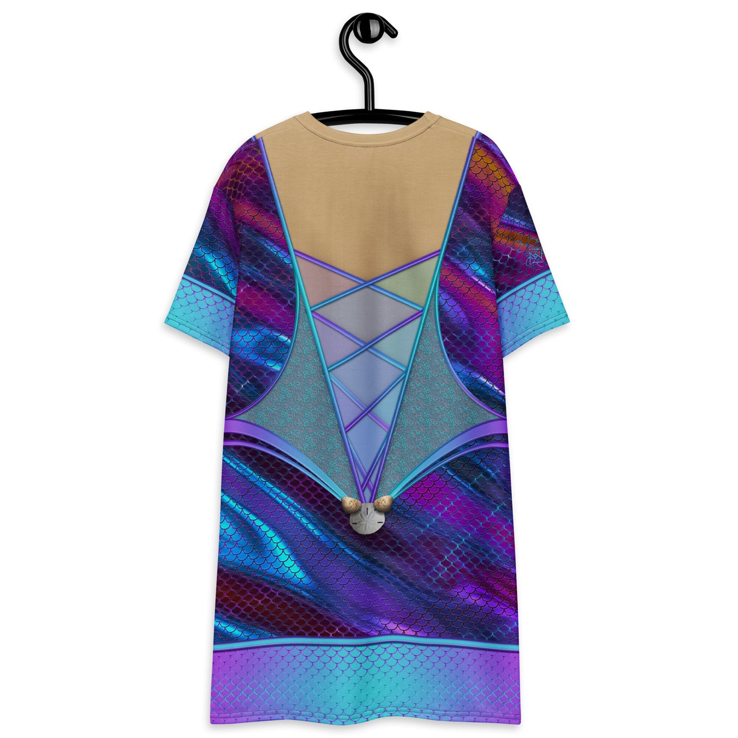 Pajamgeries T-shirt Dress - Mermaid - Mediterranean