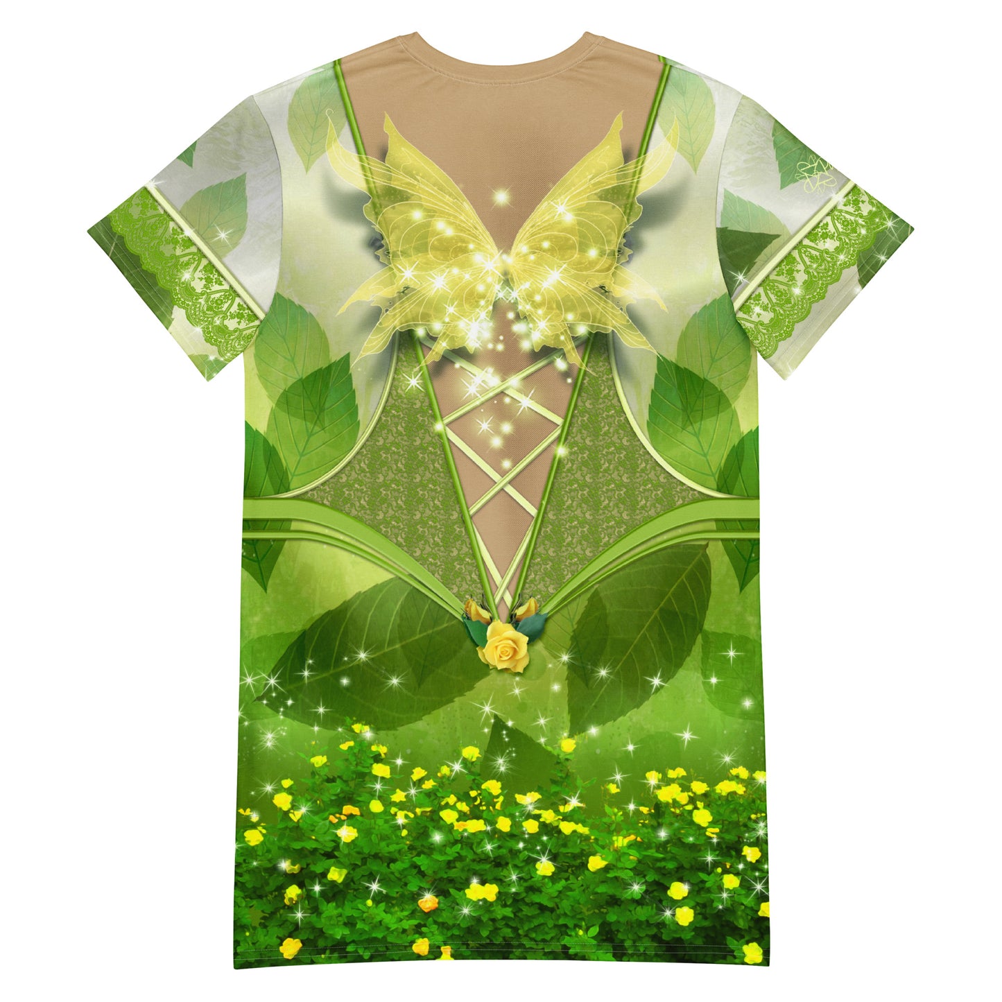 Pajamgeries T-shirt Dress - Garden Pixie - Mediterranean