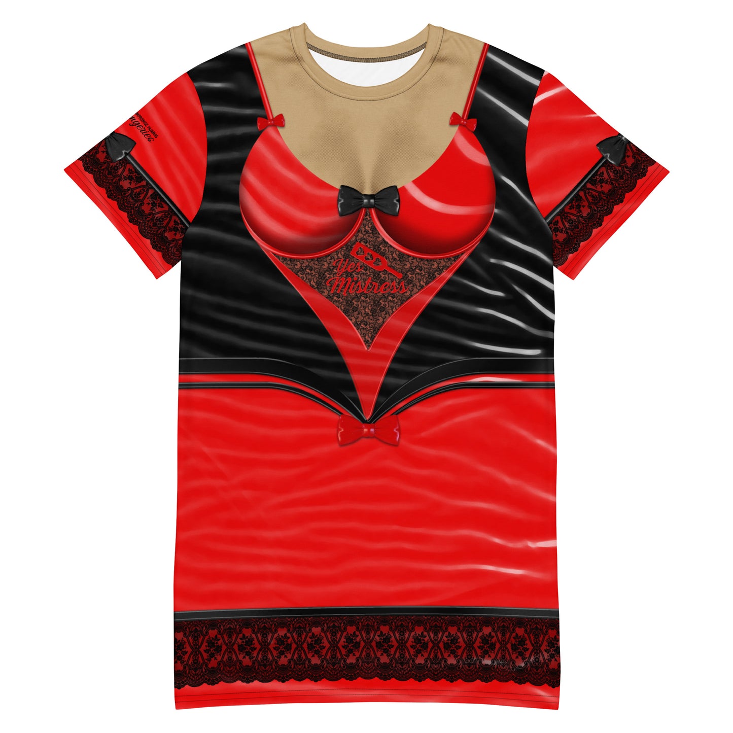 Pajamgeries T-shirt Dress - Yes Mistress - Mediterranean