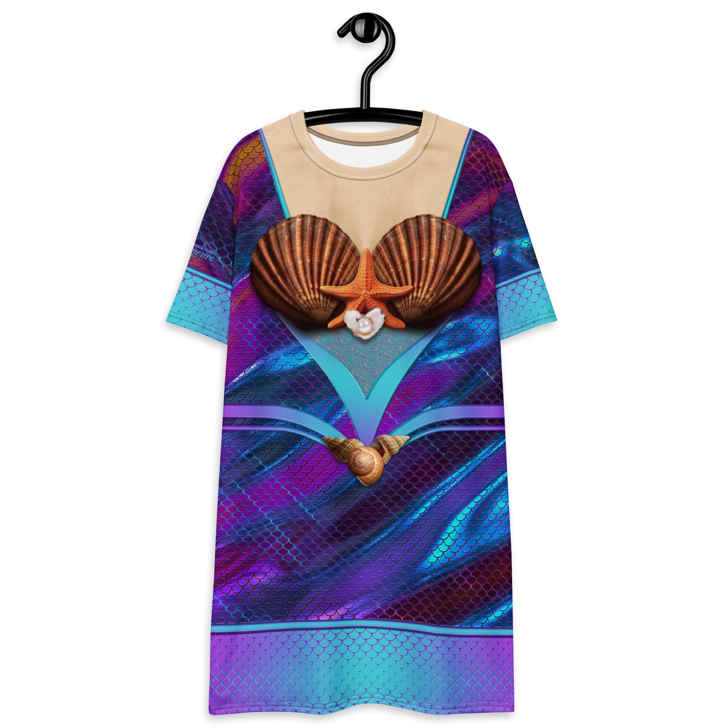 Pajamgeries T-shirt Dress - Mermaid - Ivory