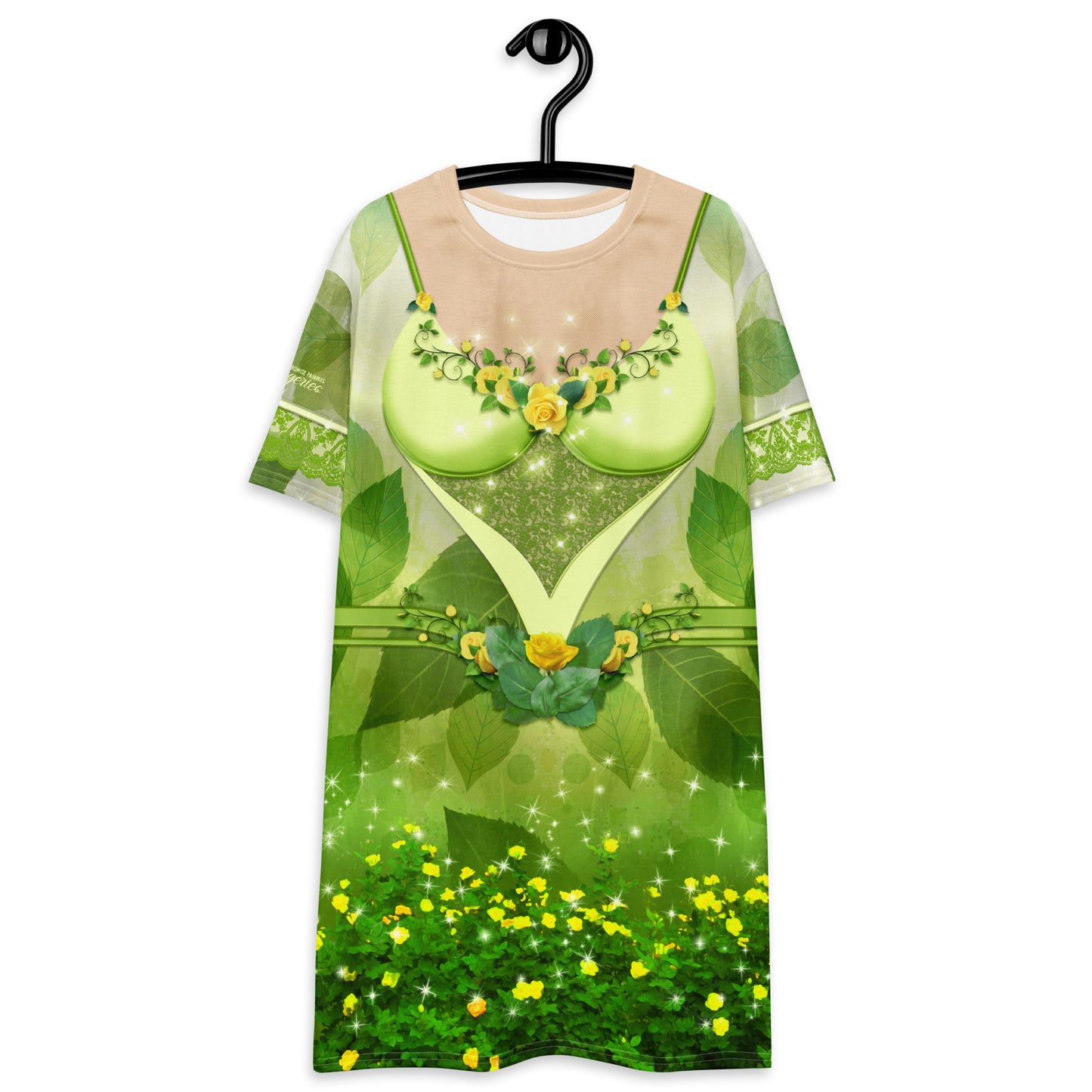 Pajamgeries T-shirt Dress - Garden Pixie - Ivory