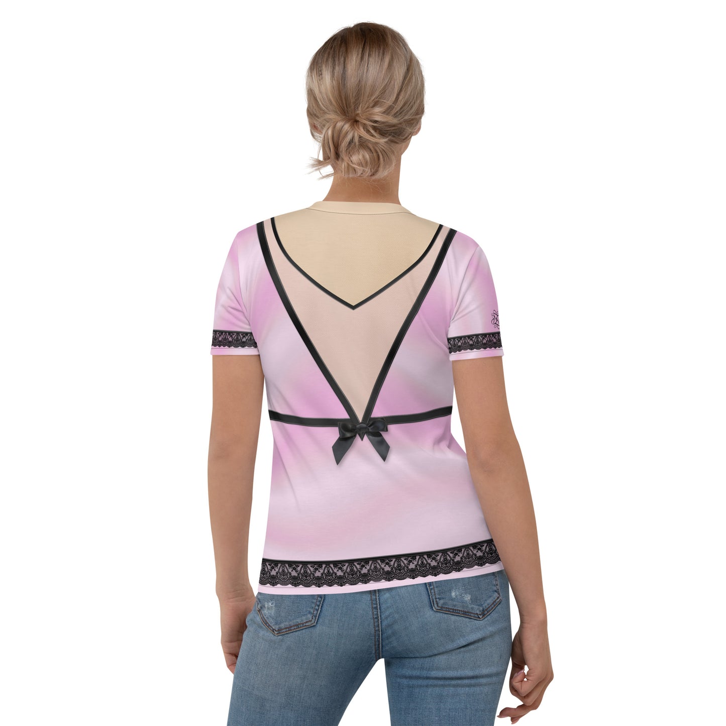 Pajamgeries Women's T-shirt - Pink and Black - Ivory