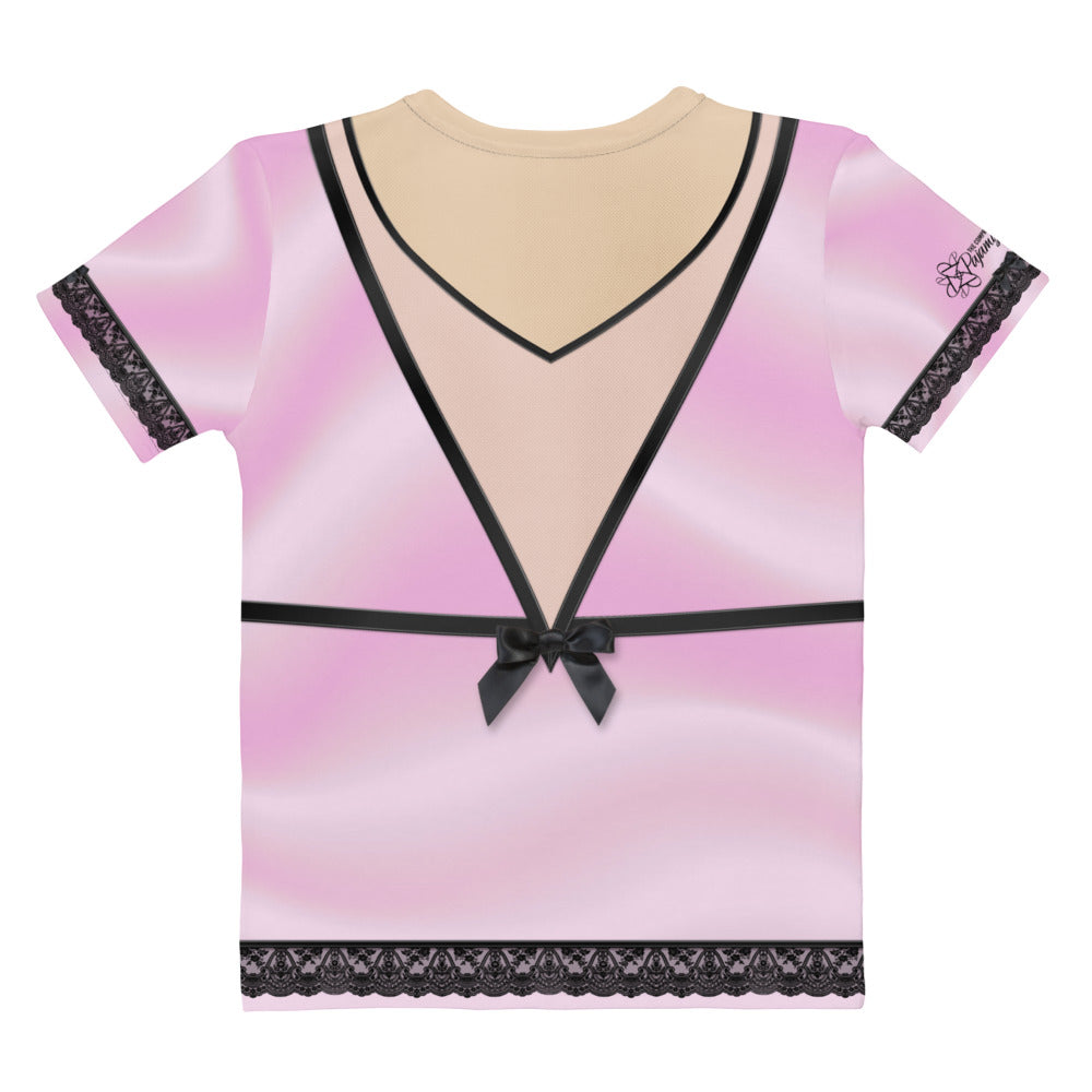 Pajamgeries Women's T-shirt - Pink and Black - Ivory