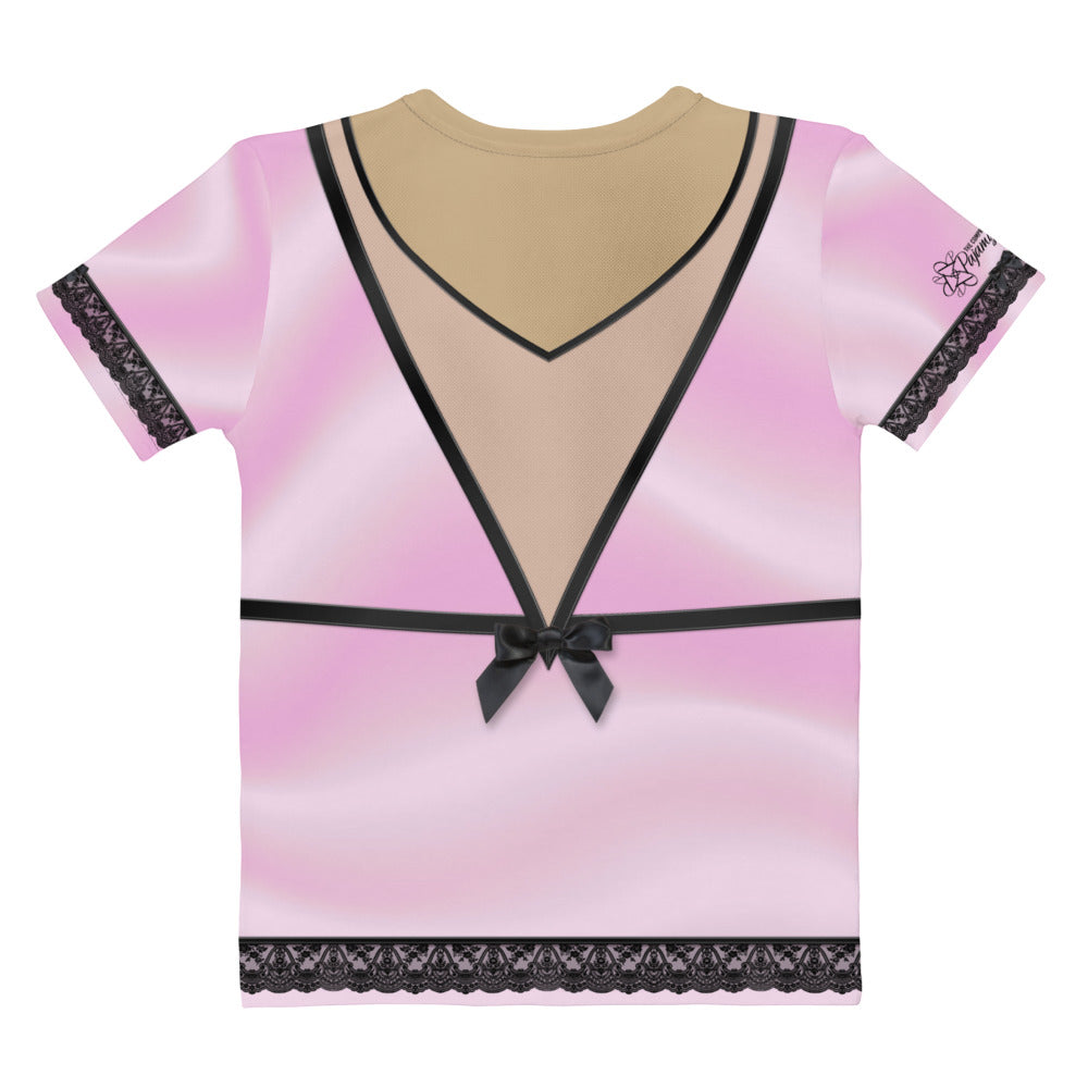 Pajamgeries Women's T-shirt - Pink and Black - Mediterranean