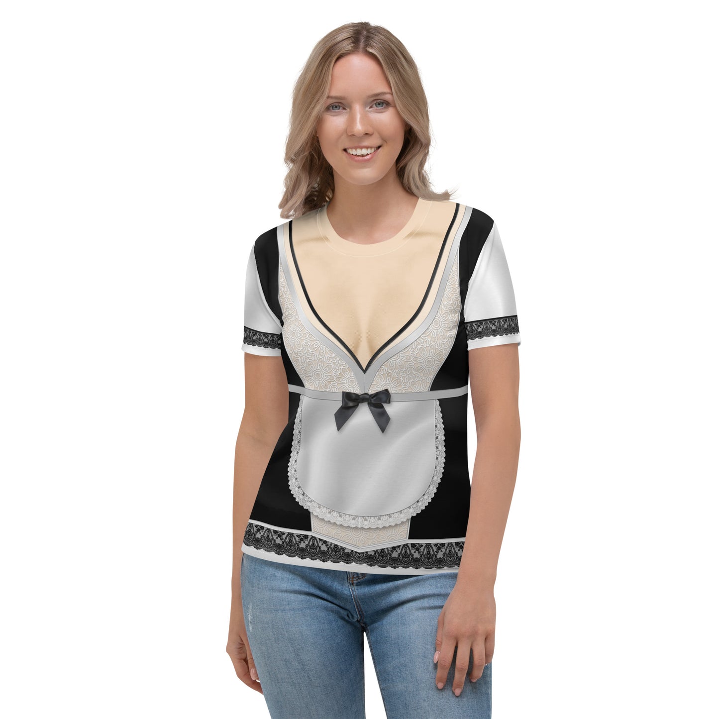 Pajamgeries Women's T-shirt - French Maid - Ivory