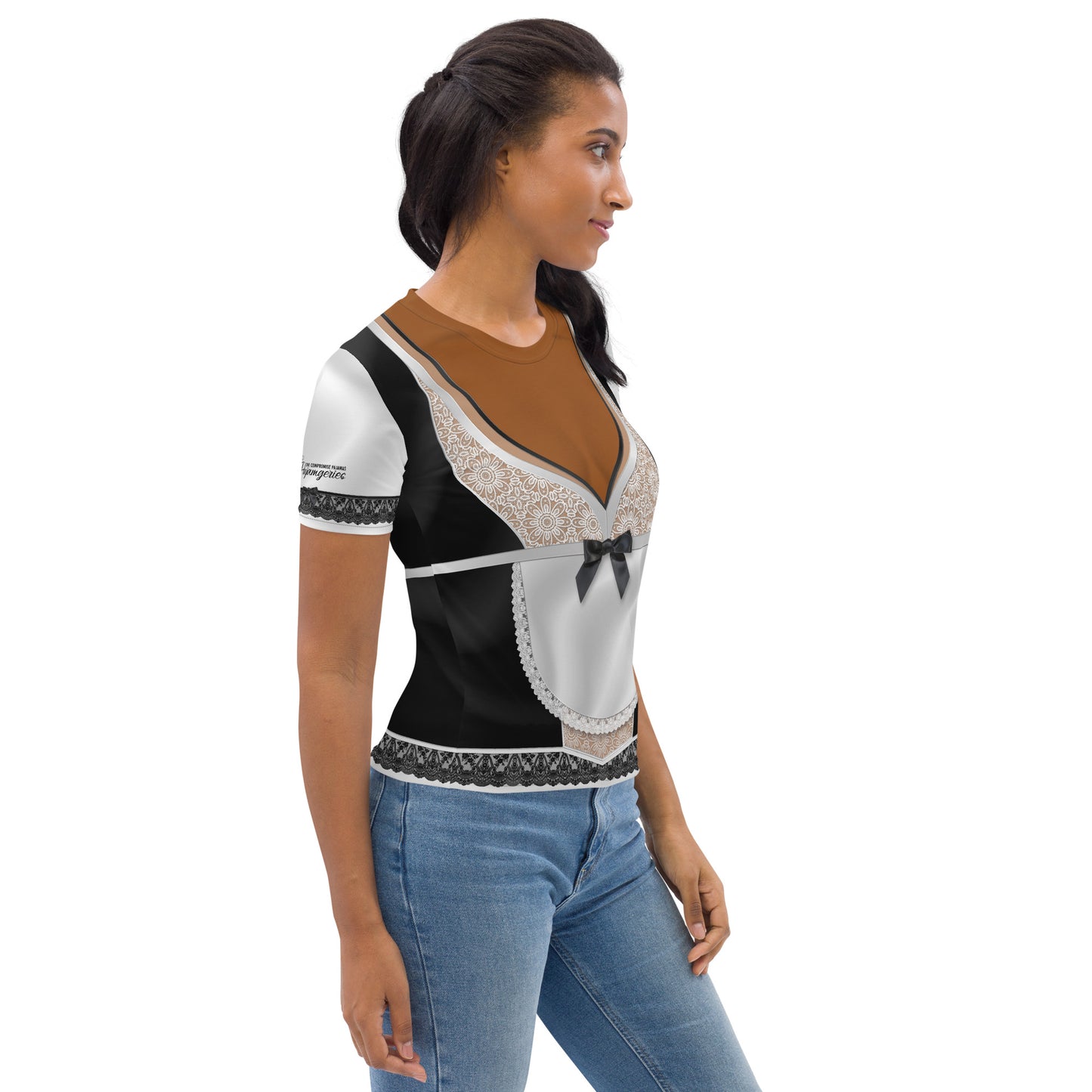 Pajamgeries Women's T-shirt - French Maid - Canela