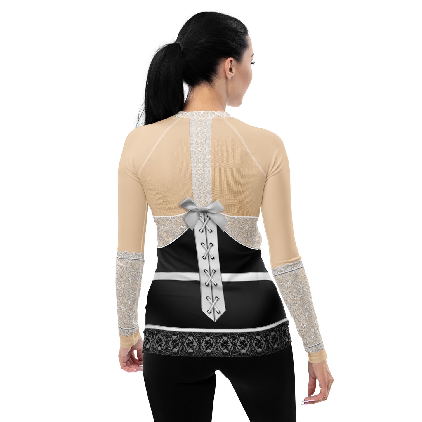 Pajamgeries Women's Rash Guard - French Maid - Ivory