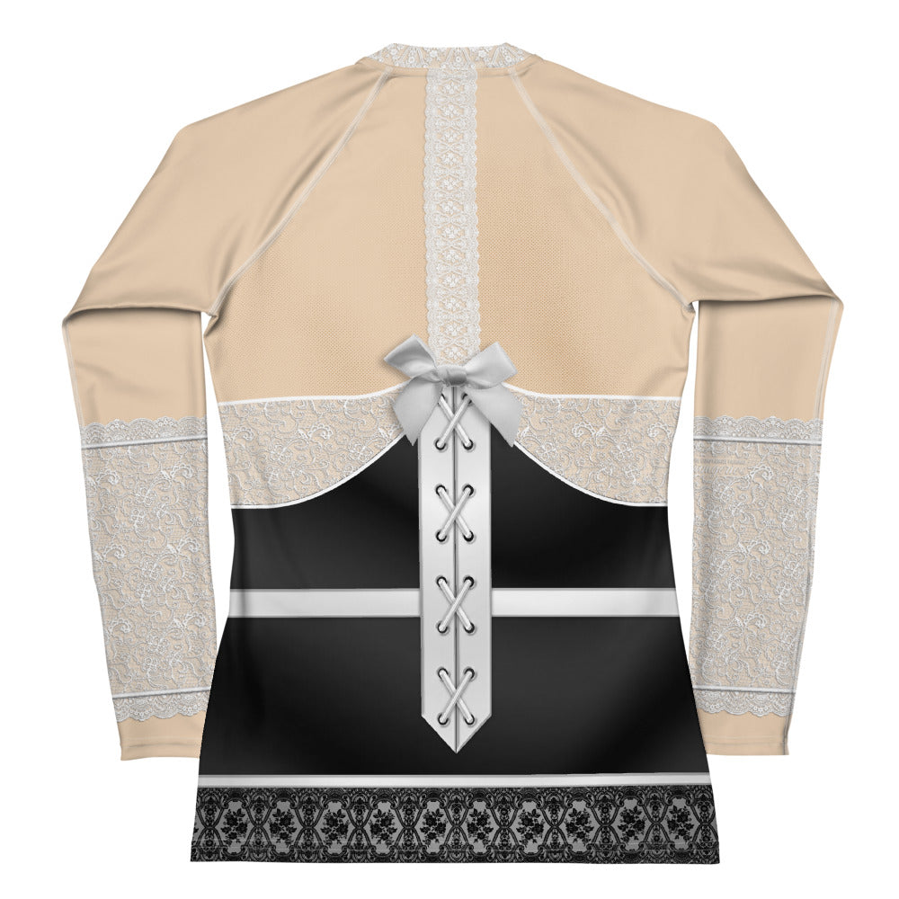 Pajamgeries Women's Rash Guard - French Maid - Ivory