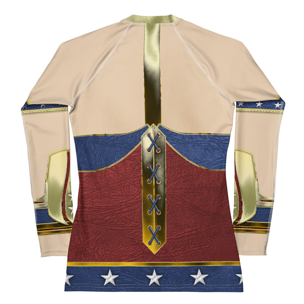 Pajamgeries Women's Rash Guard - Superheroine - Ivory