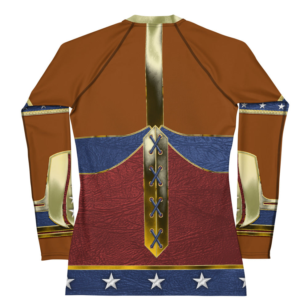 Pajamgeries Women's Rash Guard - Superheroine - Canela