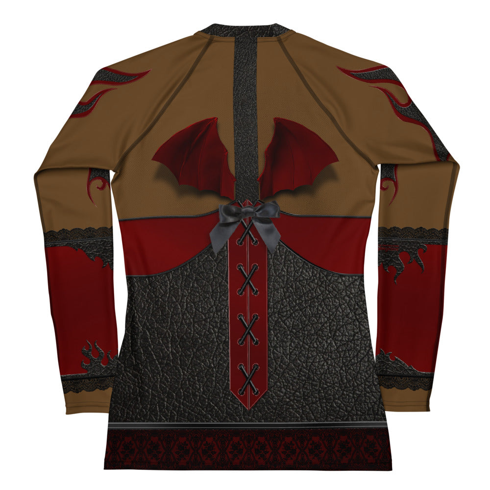 Pajamgeries Women's Rash Guard - Bad Girl - Ebony