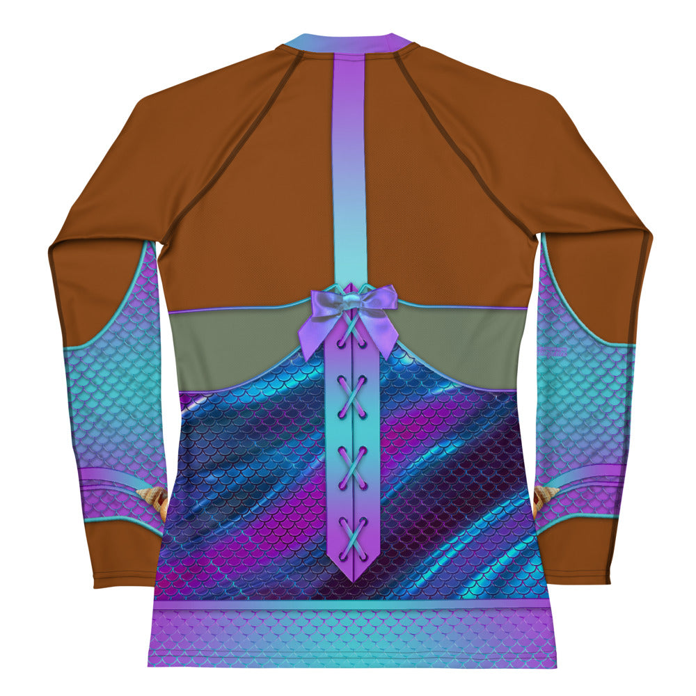 Pajamgeries Women's Rash Guard - Mermaid - Canela