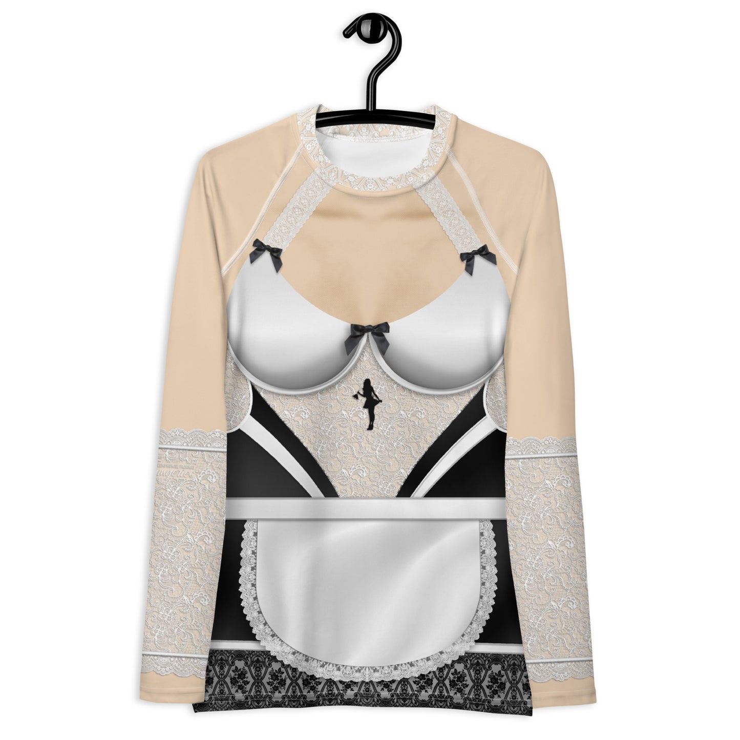 Pajamgeries Women's Rash Guard - French Maid - Ivory