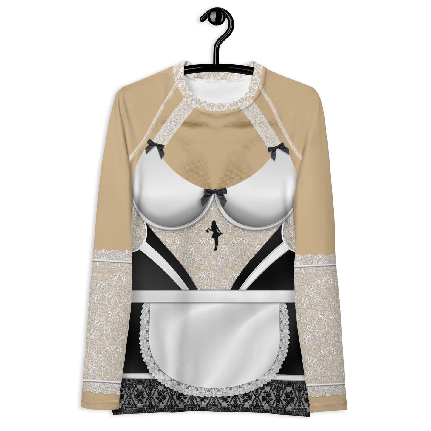 Pajamgeries Women's Rash Guard - French Maid - Mediterranean