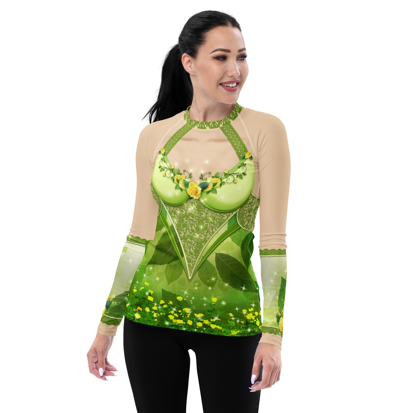 Pajamgeries Women's Rash Guard - Pixie - Ivory