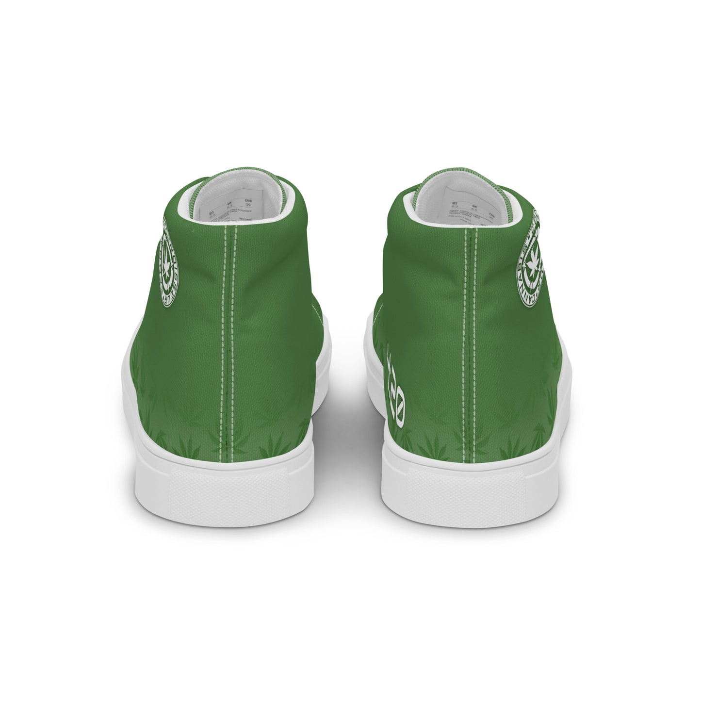Cannabis Connoisseur Men’s High Top Canvas Shoes - Green