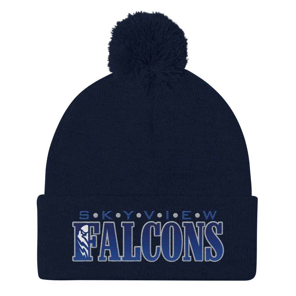 SHS Pom-Pom Beanie - Skyview Falcons