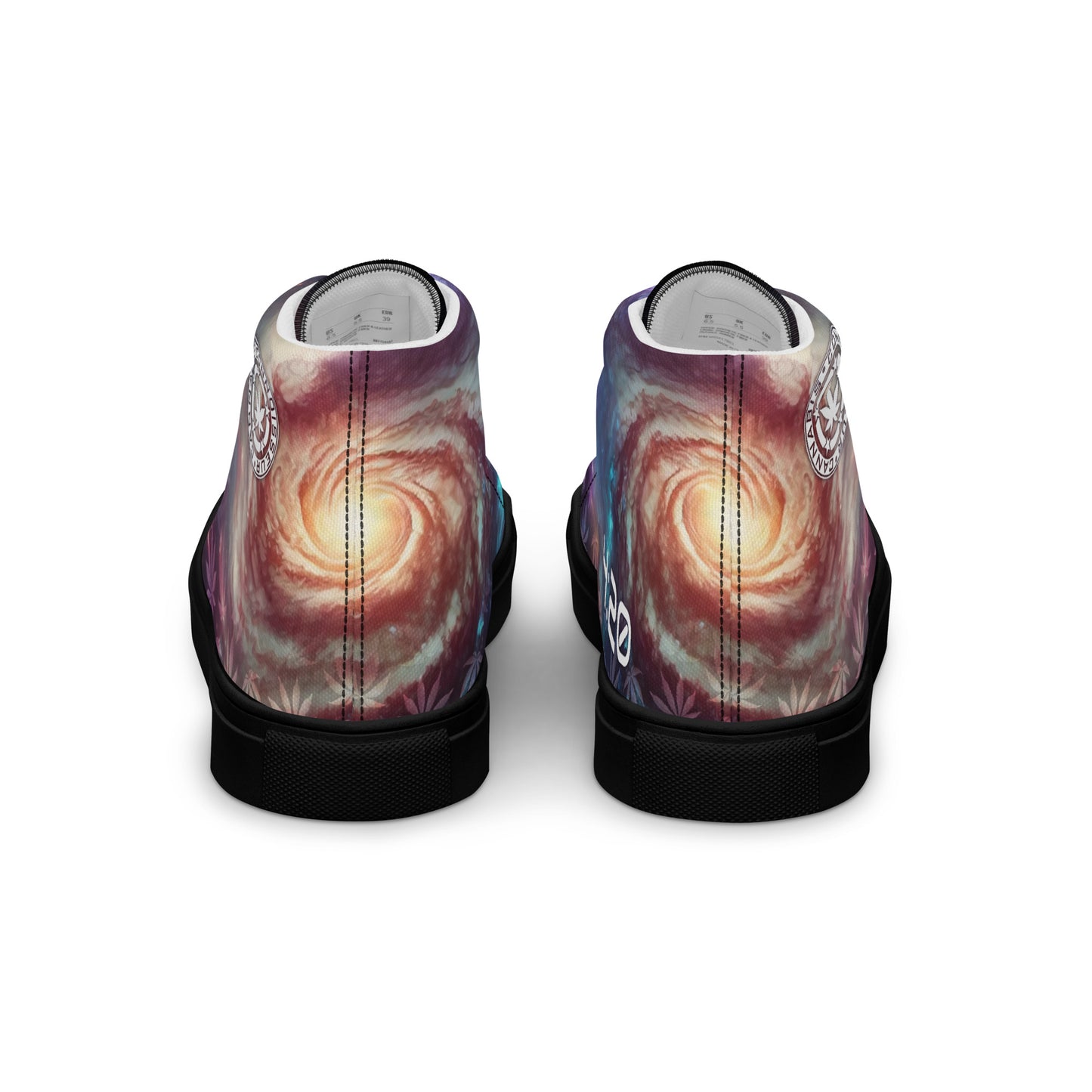 Cannabis Connoisseur Women’s High Top Canvas Shoes - Cosmic