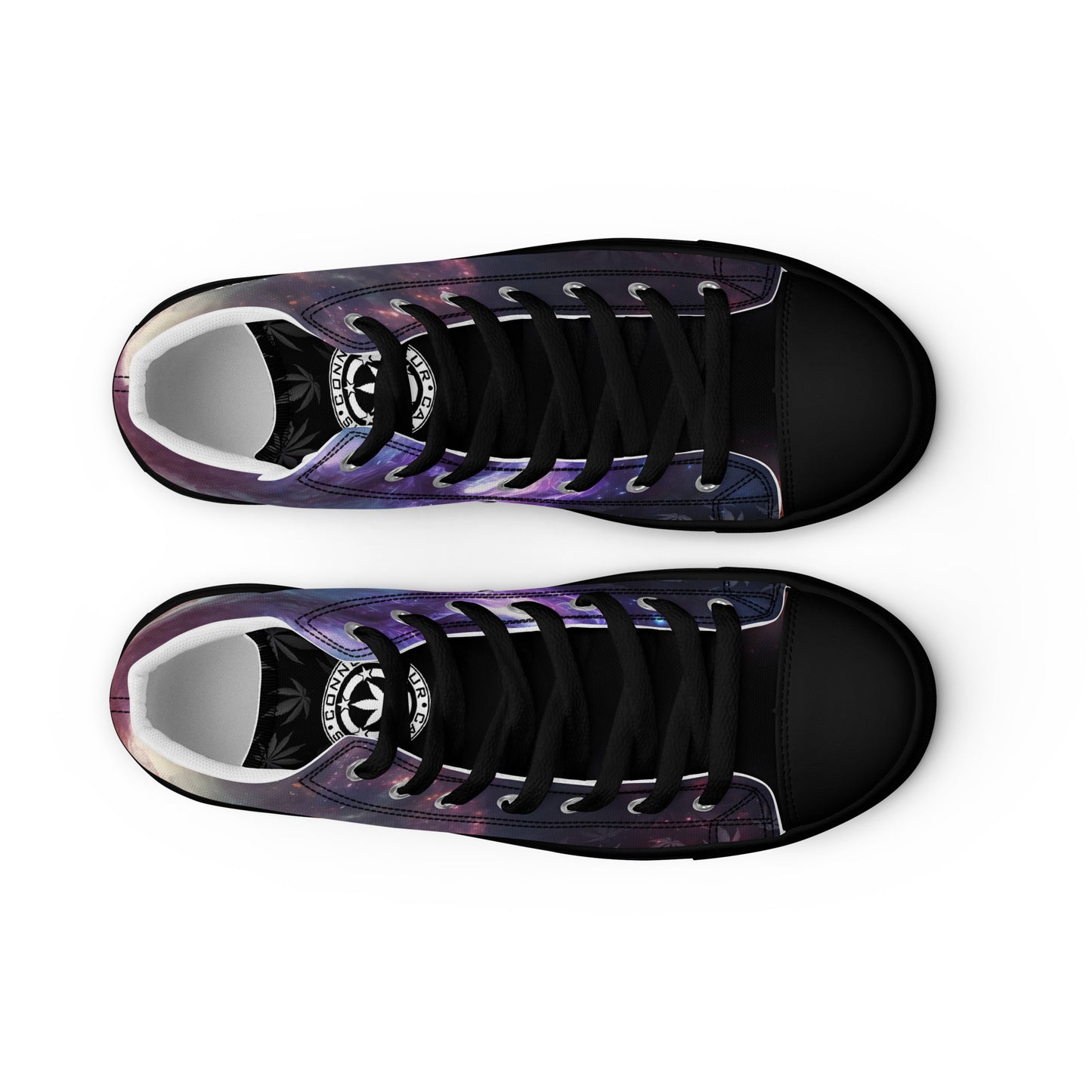 Cannabis Connoisseur Women’s High Top Canvas Shoes - Cosmic