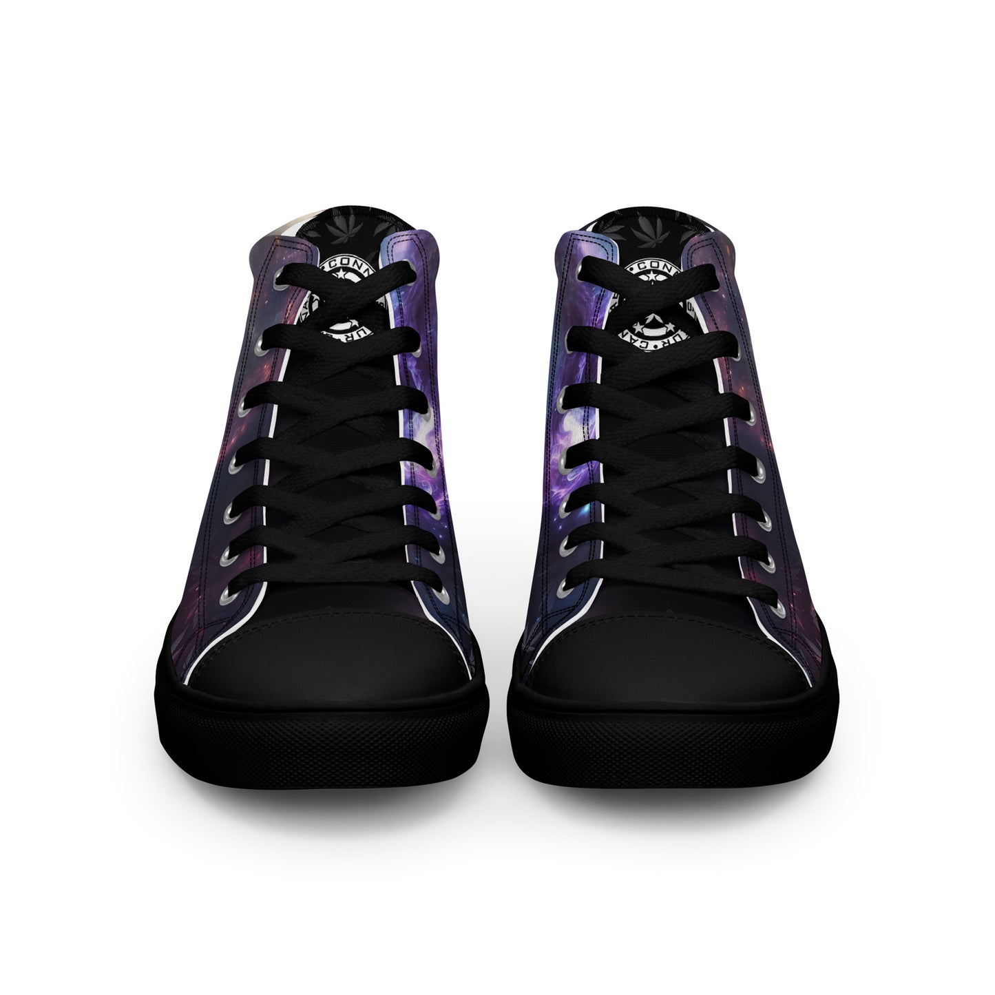 Cannabis Connoisseur Women’s High Top Canvas Shoes - Cosmic