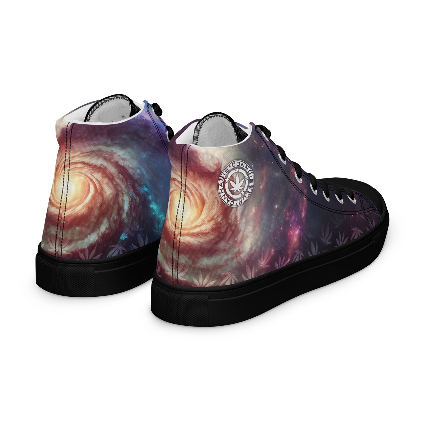 Cannabis Connoisseur Women’s High Top Canvas Shoes - Cosmic