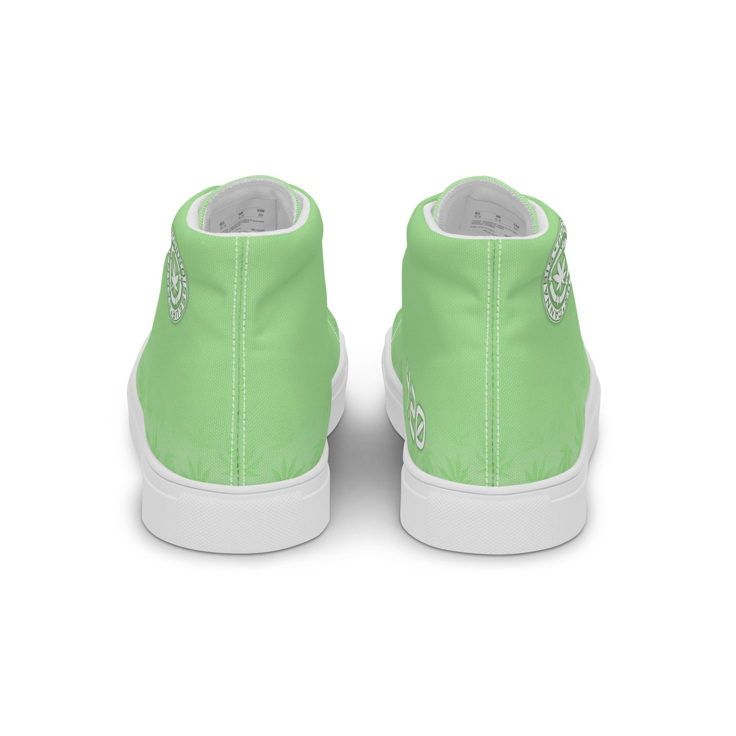 Cannabis Connoisseur Women’s High Yop Canvas Shoes - Mint