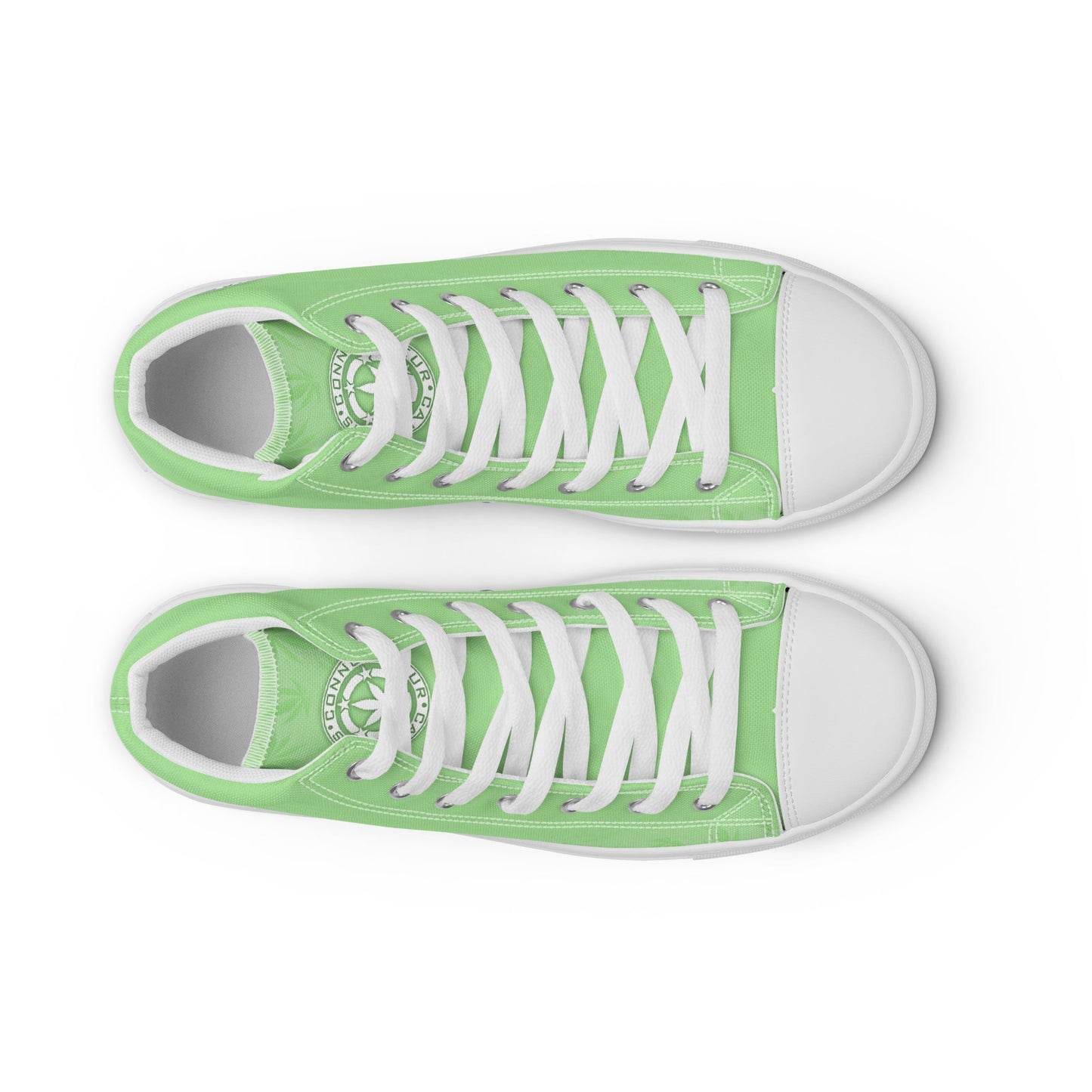 Cannabis Connoisseur Women’s High Yop Canvas Shoes - Mint