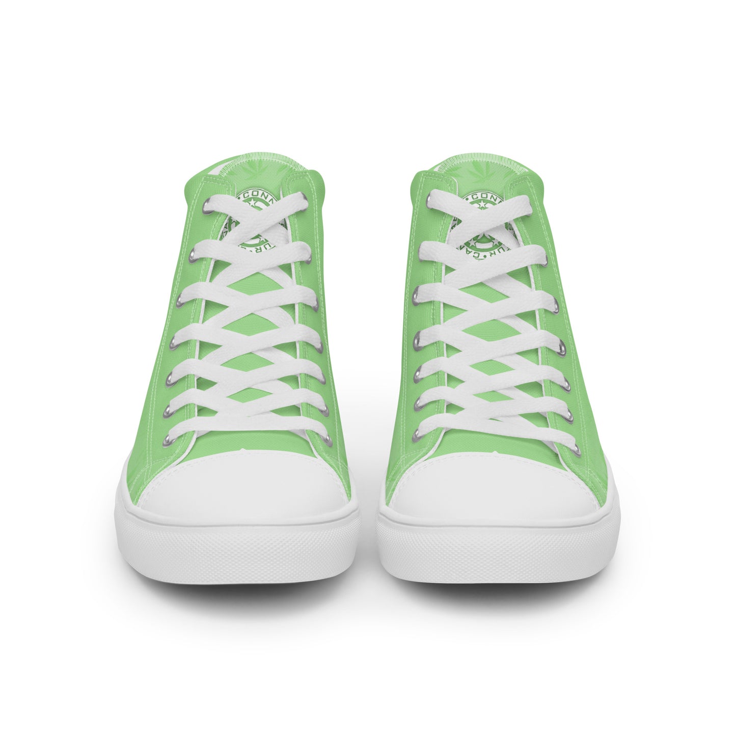 Cannabis Connoisseur Women’s High Yop Canvas Shoes - Mint