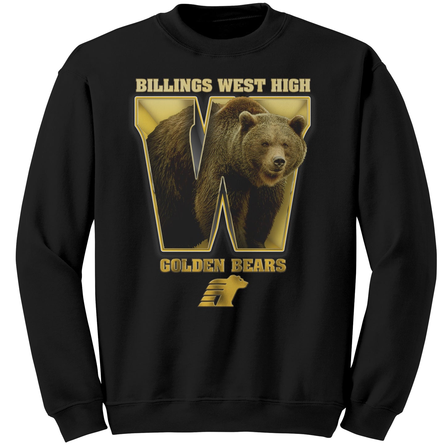BWHS Crewneck Sweatshirt - Golden Bears Inside