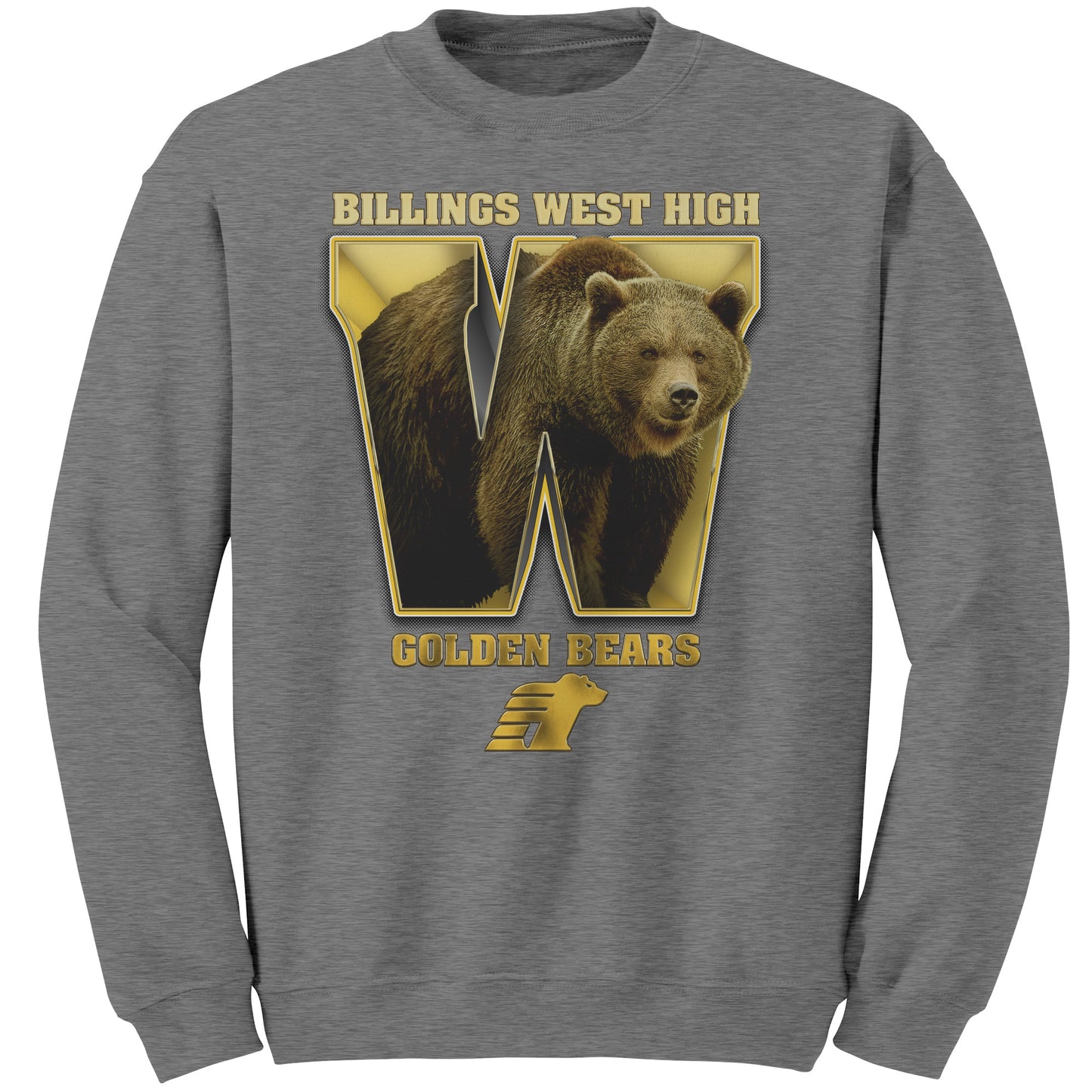BWHS Crewneck Sweatshirt - Golden Bears Inside