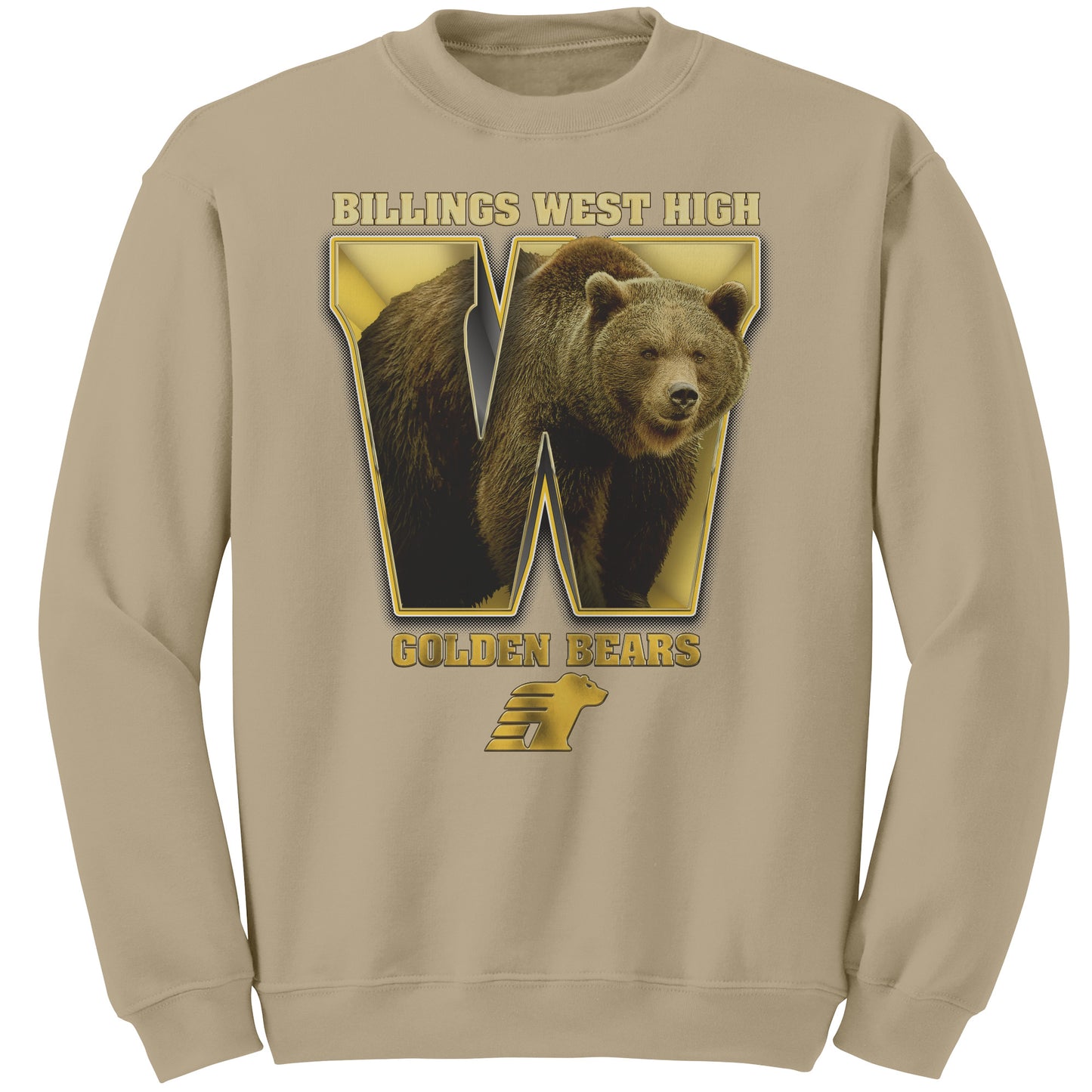 BWHS Crewneck Sweatshirt - Golden Bears Inside