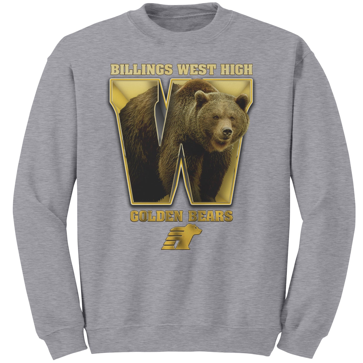 BWHS Crewneck Sweatshirt - Golden Bears Inside