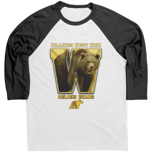 BWHS Raglan Tee - Golden Bears Inside