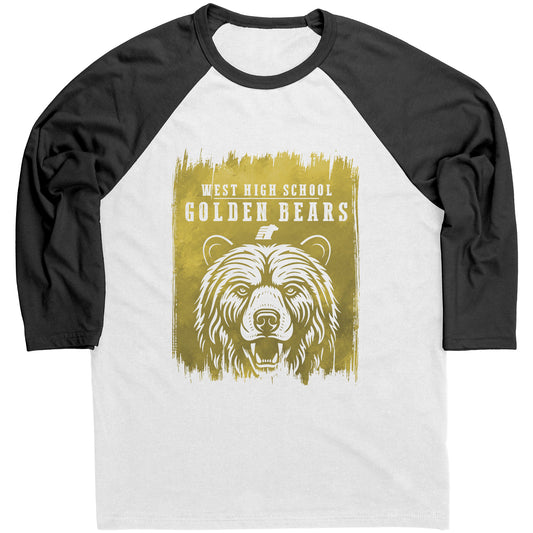 BWHS Raglan Tee - Golden Bears Swipe