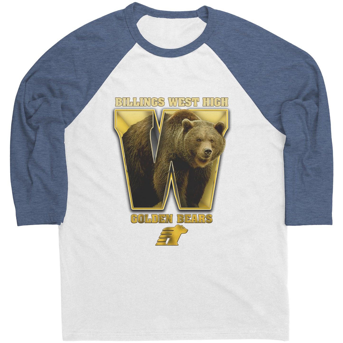 BWHS Raglan Tee - Golden Bears Inside