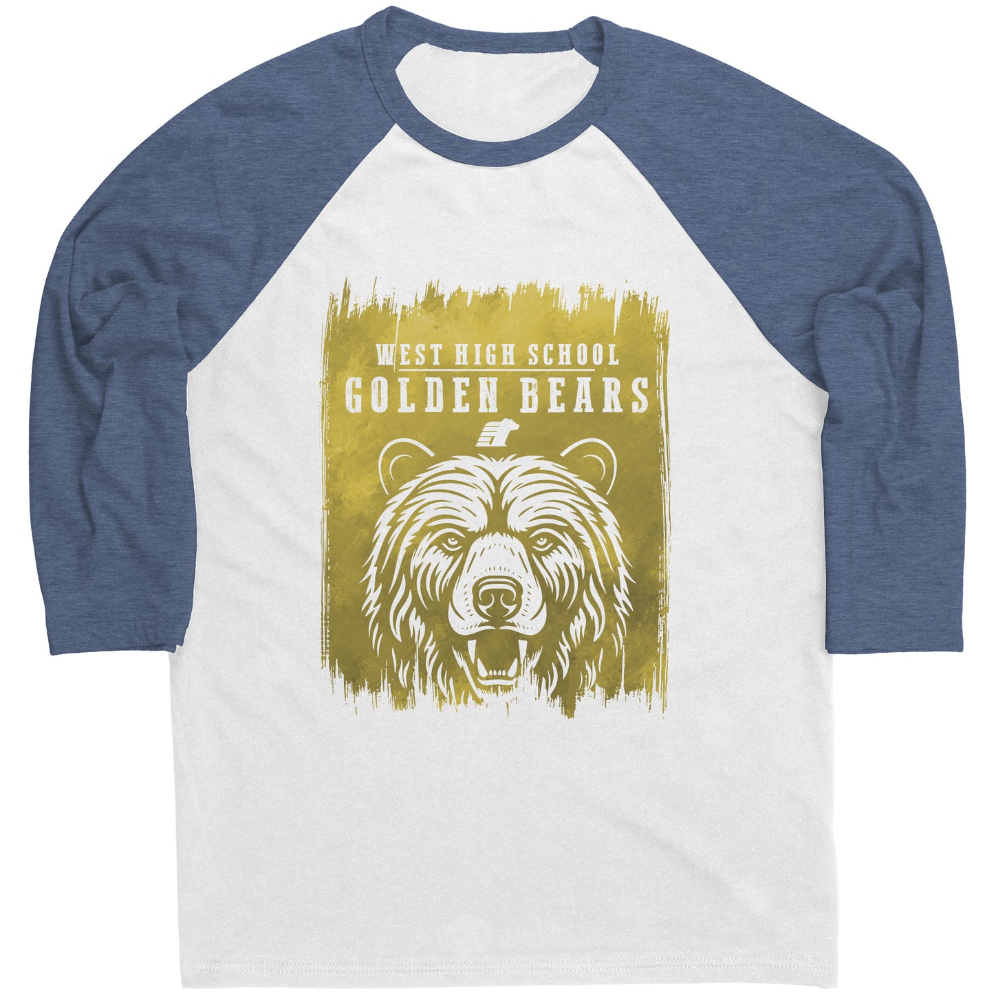 BWHS Raglan Tee - Golden Bears Swipe