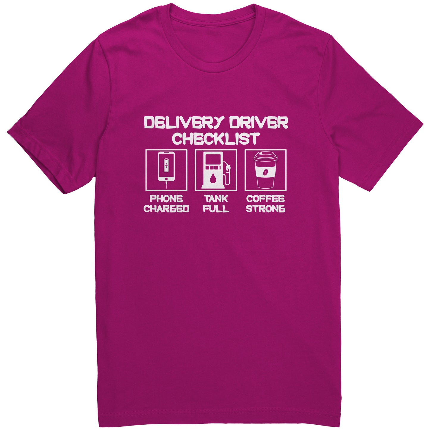 Delivery Driver Checklist Graphic Tee - White