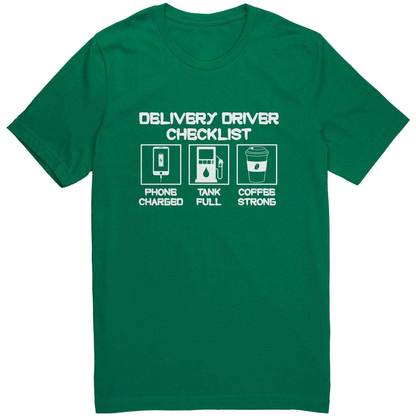 Delivery Driver Checklist Graphic Tee - White
