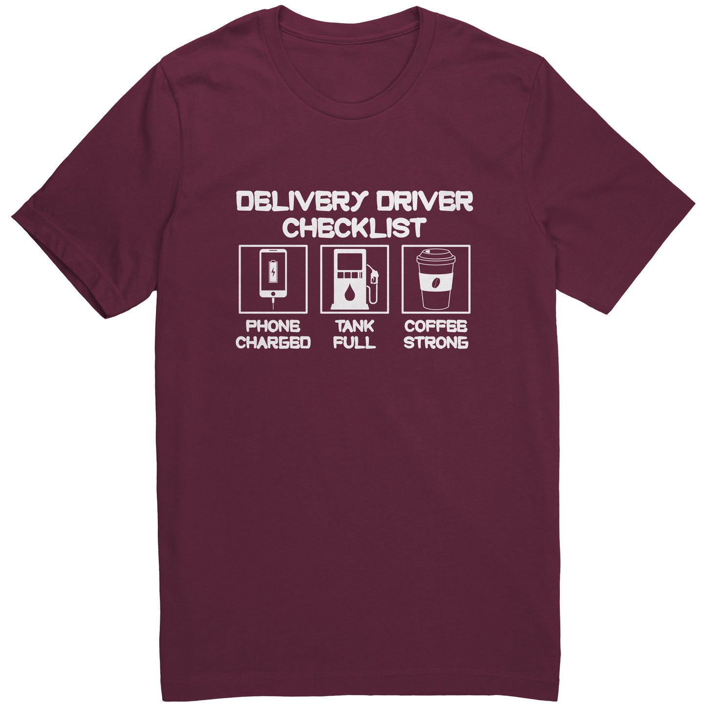 Delivery Driver Checklist Graphic Tee - White