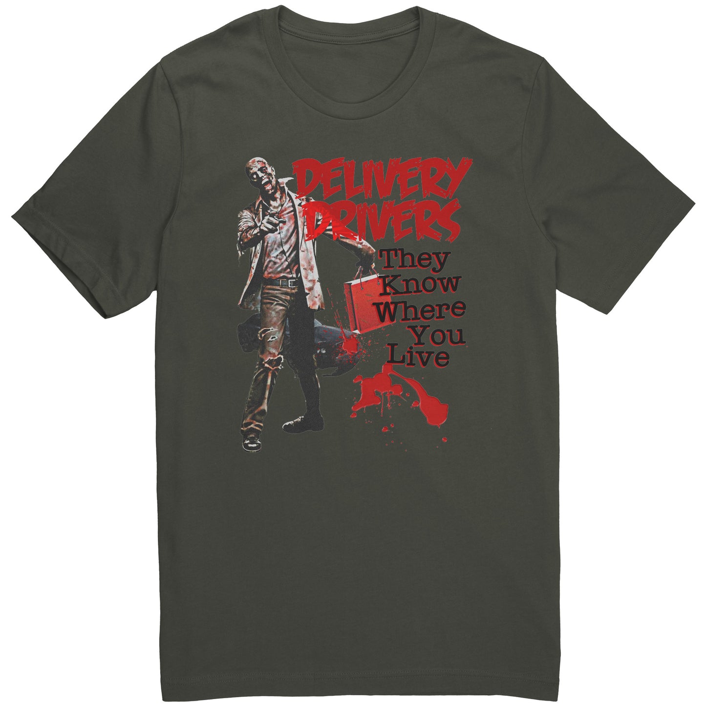 Delivery Driver Zombie Graphic Tee