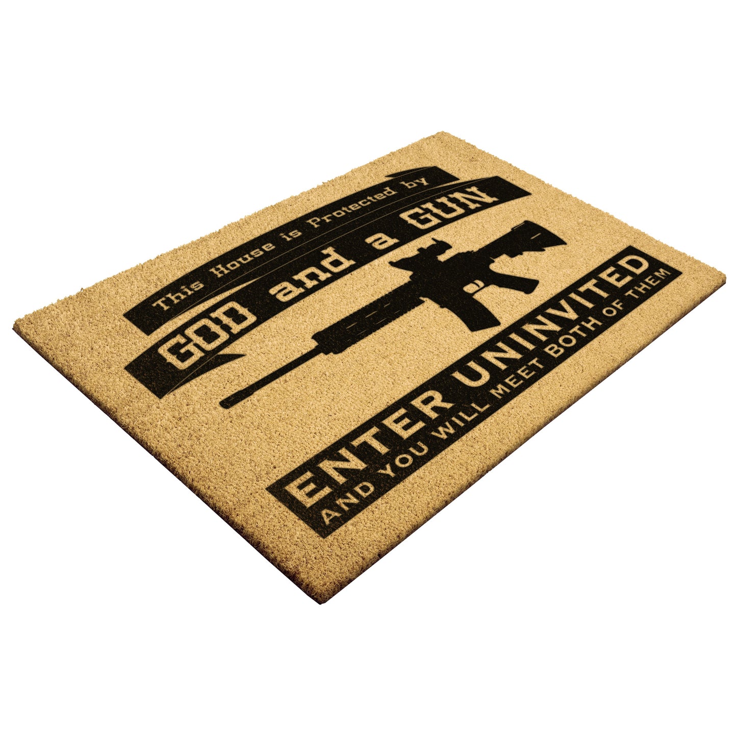 God and a Gun Entry Mat
