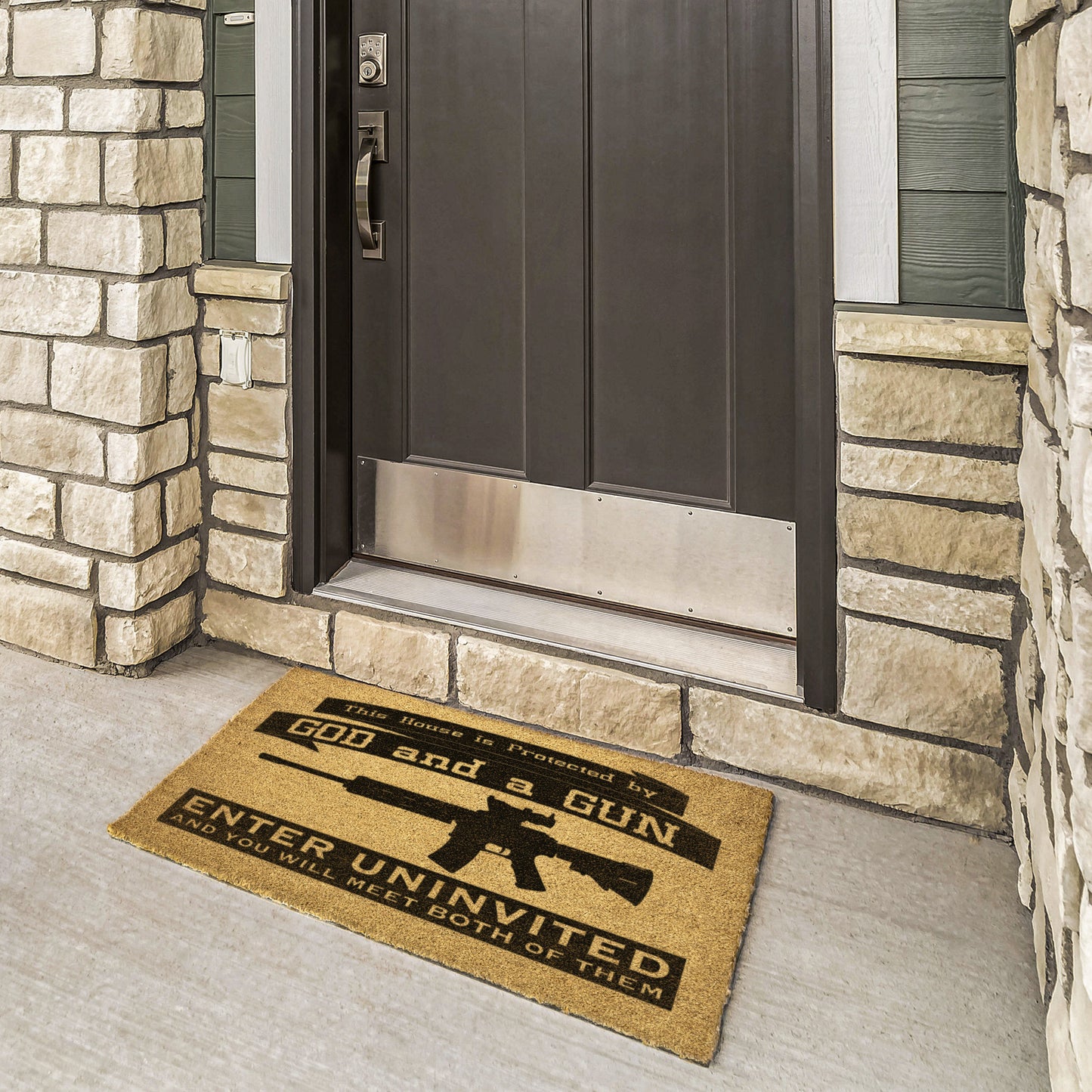God and a Gun Entry Mat