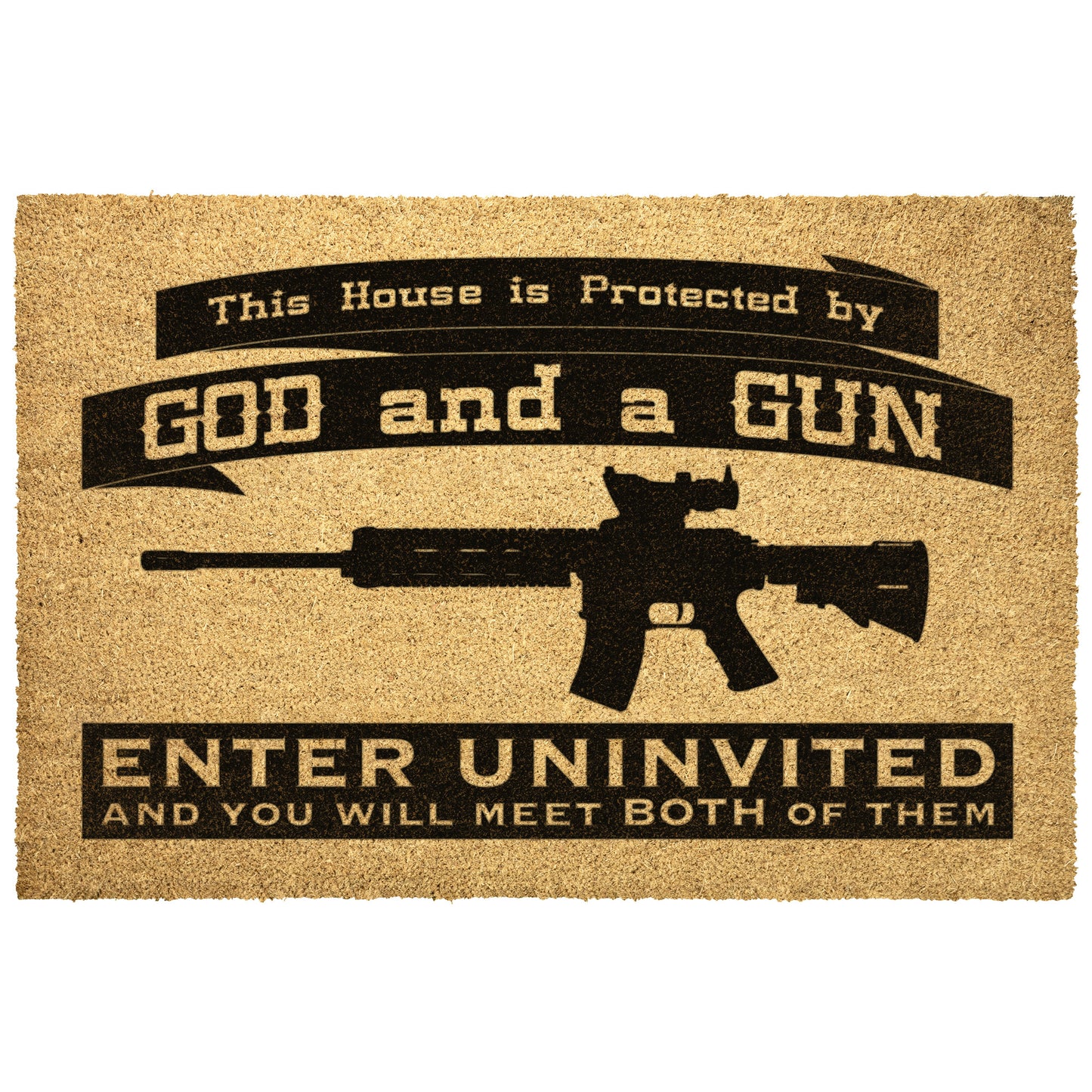 God and a Gun Entry Mat